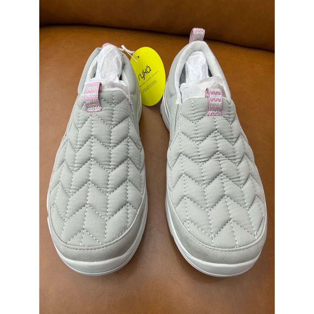 Ryka Echo Knit Slip On Sneakers Womens 8M Grey Quilted Water Repellent Walking - Picture 2 of 8